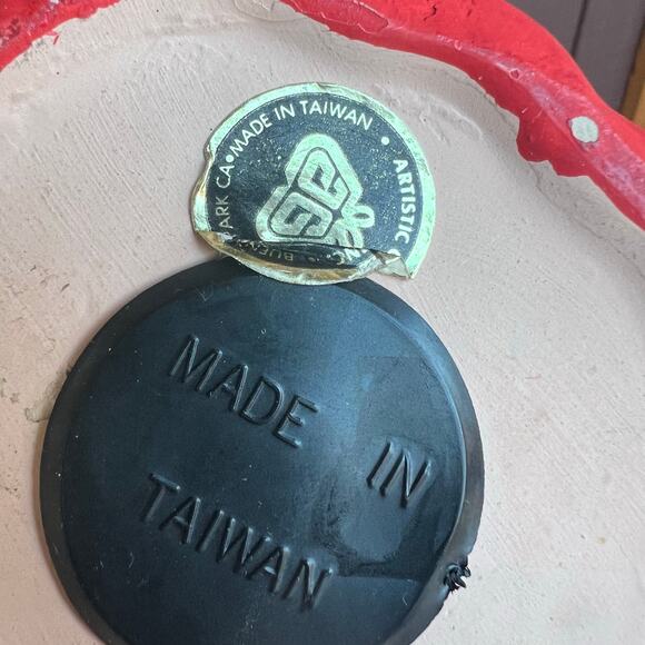 Vintage 70s Circus Clown Bank Cold Paint Ceramic Made in Taiwan Dopamine Kitsch - Picture 9 of 9